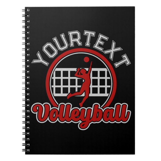 Carnet  Volley-ball ADD NOM Attaque de Balle en Spike Spo (Devant)