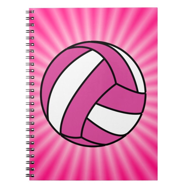 Carnet Volley-ball rose (Devant)