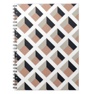 Carnet Volume de treillis blanc, arrière - plan brun.
