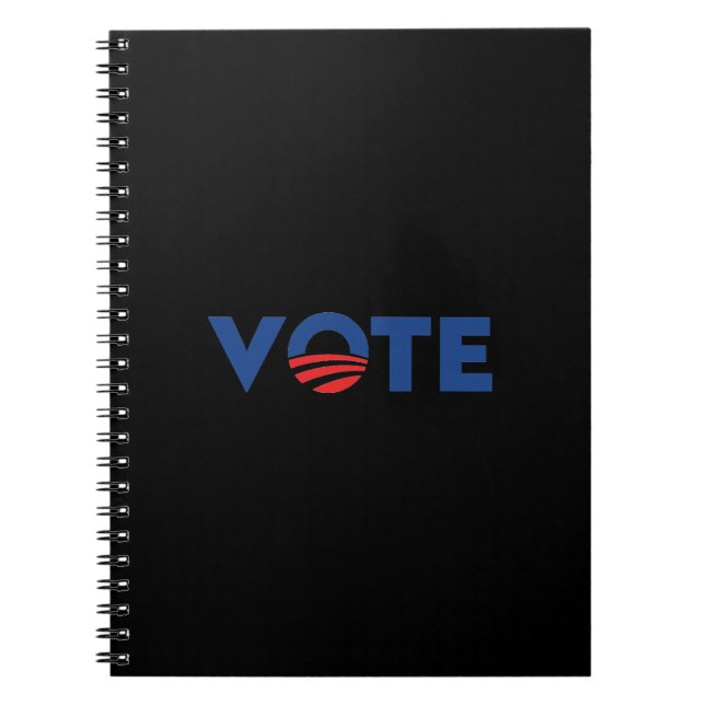 Carnet Vote hope rouge noir et bleu typographie démocrate (Devant)