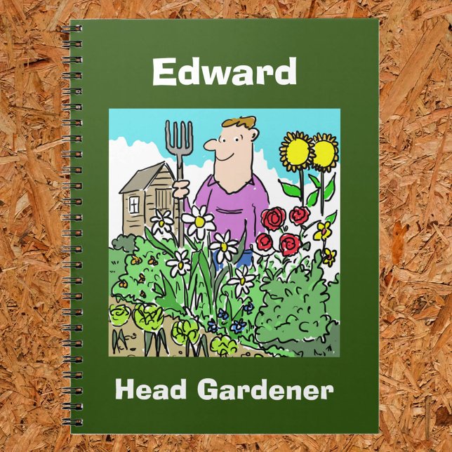 Carnet Votre choix de nom. Jardinier en chef (Créateur téléchargé)