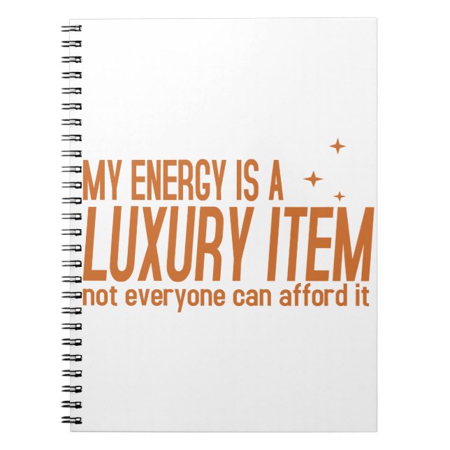 Carnet Votre Énergie est un Produit de Luxe (Devant)