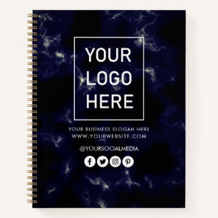 Carnet Votre entreprise Logo & Texte Entreprise Marbre Ma