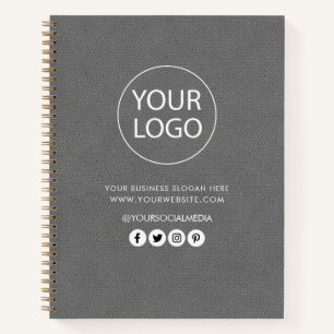 Carnet Votre entreprise Logo & Texte Entreprise Marqué Cu