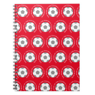 Carnet Votre équipe de football en rouge