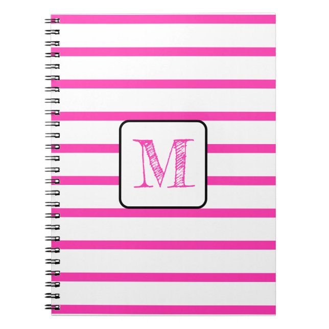 Carnet Votre lettre préférée en calligraphie brodée (Devant)