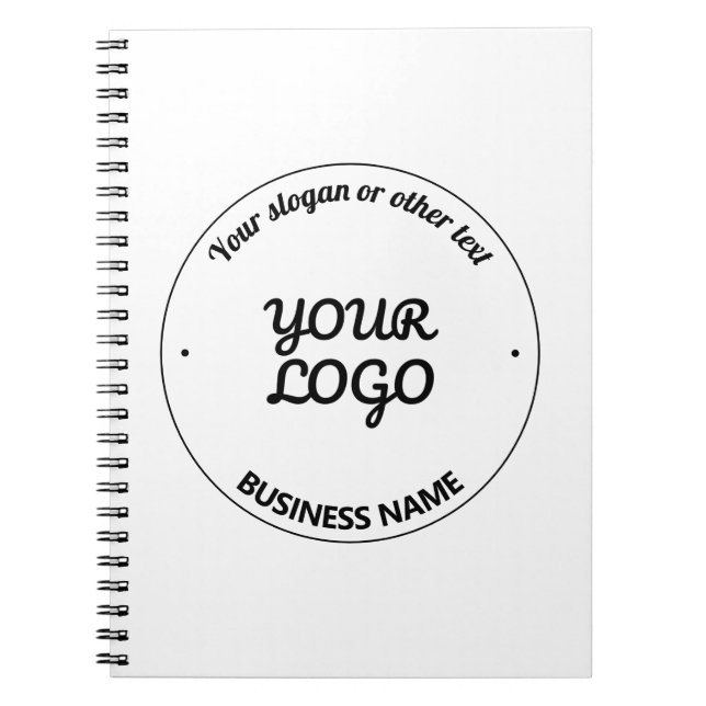 Carnet Votre logo avec un slogan et un nom d'entreprise m (Devant)