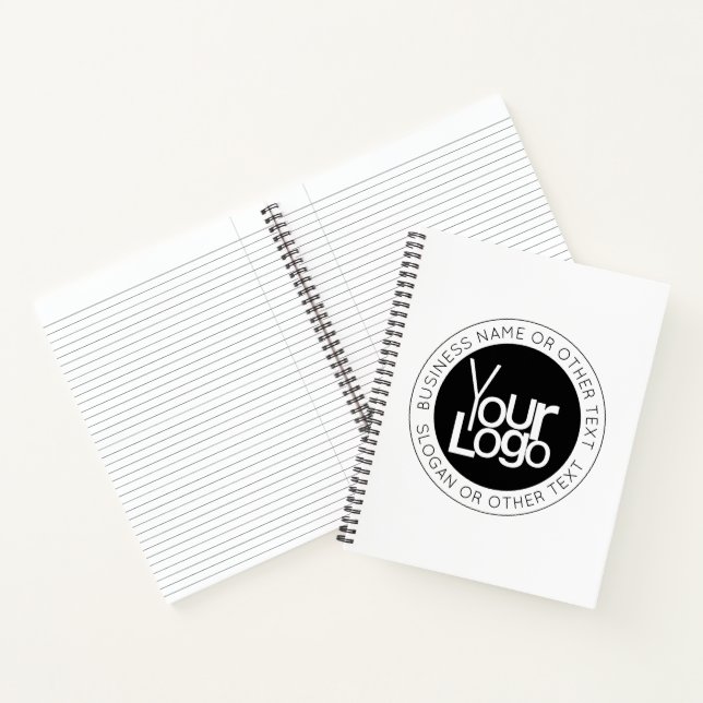 Carnet Votre logo d'entreprise et texte éditable moderne  (Intérieur)