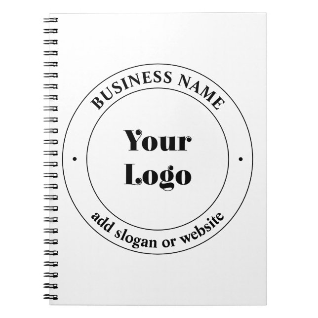 Carnet Votre logo d'entreprise et texte promotionnel | Bl (Devant)
