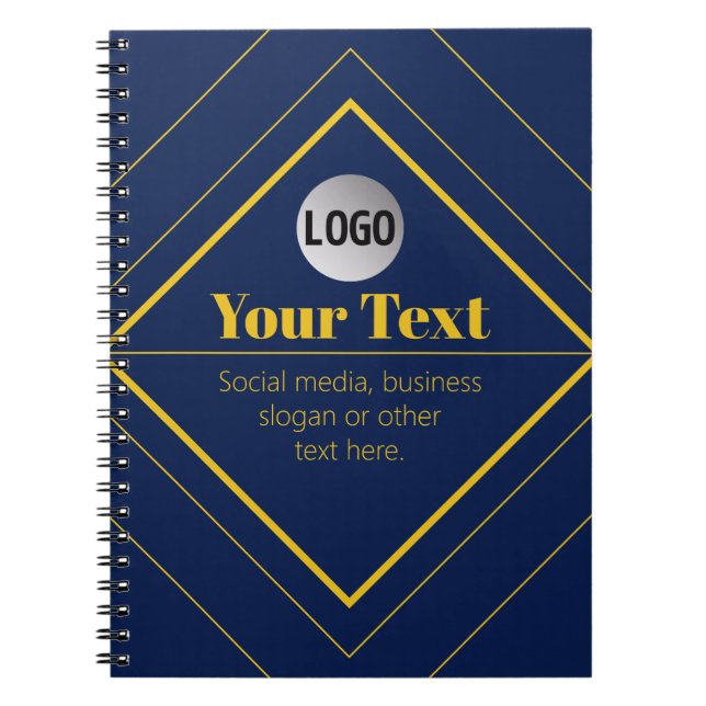 Carnet Votre logo et modèle de conception personnalisable (Devant)