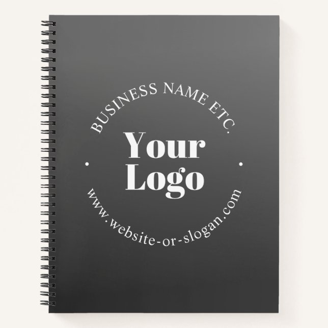 Carnet Votre logo ou design d'entreprise & texte modifiab (Devant)