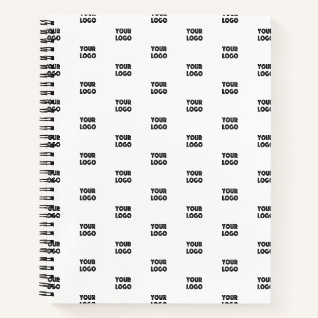 Carnet Votre logo simple répétitif | Blanc (Devant)