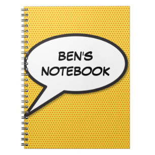 Carnet Votre message bulle de parole Fun rétro bande dess