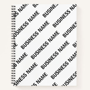 Carnet Votre modèle de nom d'entreprise   Noir & Blanc