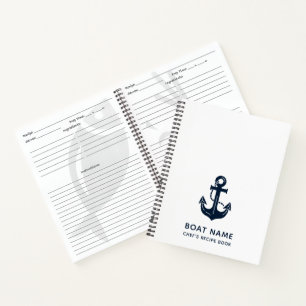 Carnet Votre nom de bateau Ancre Bleue