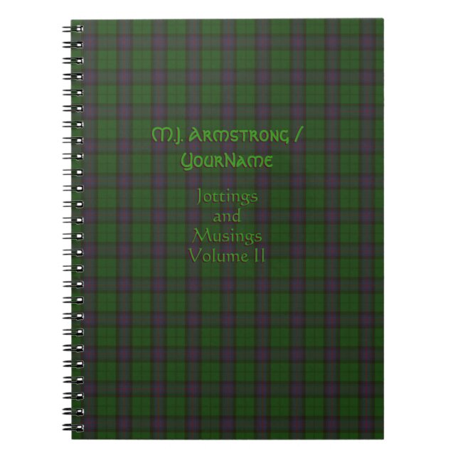 Carnet Votre nom sur Armstrong Clan tartan (Devant)