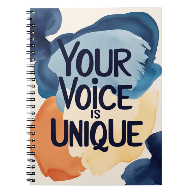 Carnet Votre voix est unique (Devant)