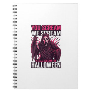 Carnet Vous criez Nous Halloween Ghostface Couteau Sangla