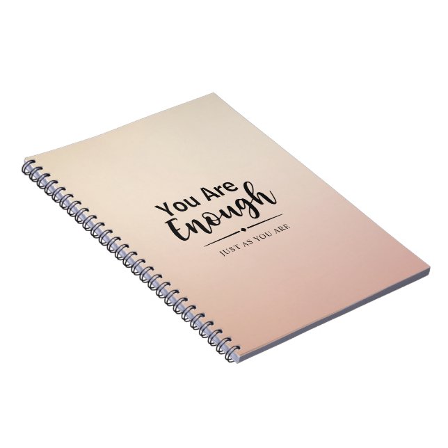 Carnet Vous Êtes Assez | Citation Motivationnelle Pastel  (Côté Droit)