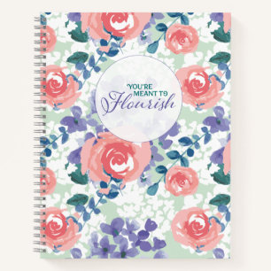 Carnet Vous êtes censé fleurir Citer le modèle floral