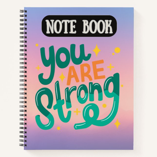Carnet Vous êtes fort "Citation motivationnelle" (Devant)