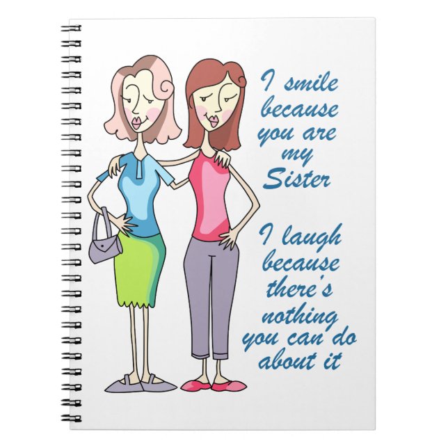 Carnet Vous êtes ma soeur (Devant)