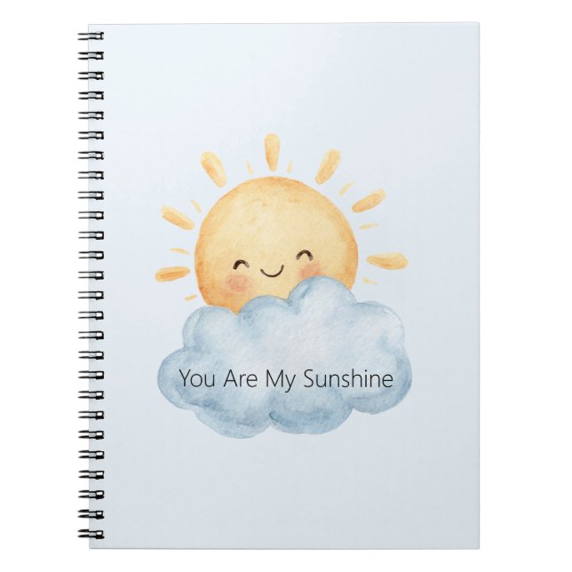 Carnet Vous êtes mon bonheur Soleil heureux Nuage (Devant)