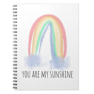 Carnet Vous êtes mon eau de soleil arc-en-ciel peint à l'