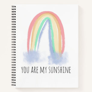 Carnet Vous êtes mon eau de soleil arc-en-ciel peint à l'