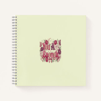 Carnet Vous êtes suffisant | Typographie de bulle d'amour