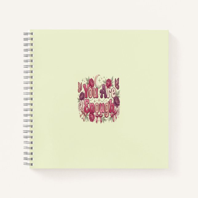Carnet Vous êtes suffisant | Typographie de bulle d'amour (Devant)