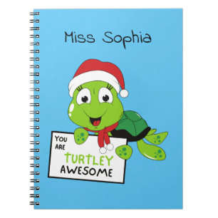 Carnet Vous Êtes Turtley Awesome Funny Turtle Puns Bleu