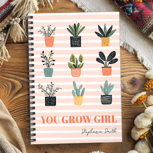 Carnet Vous Grandissez Fille - Feminine Cute Plante Motiv