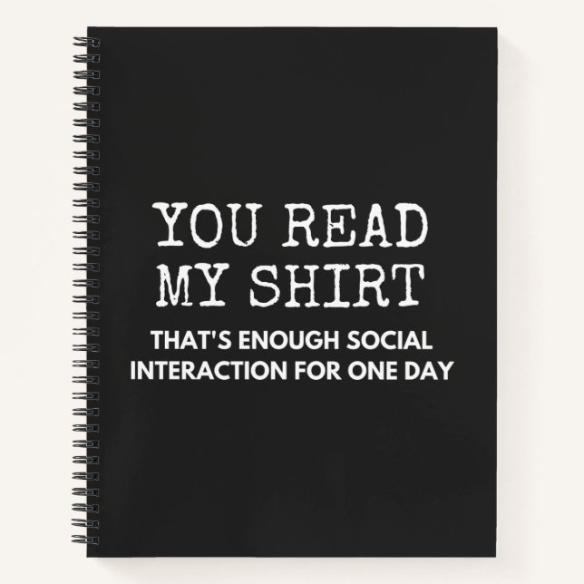 Carnet vous lisez mes thés assez d'interaction sociale (Devant)
