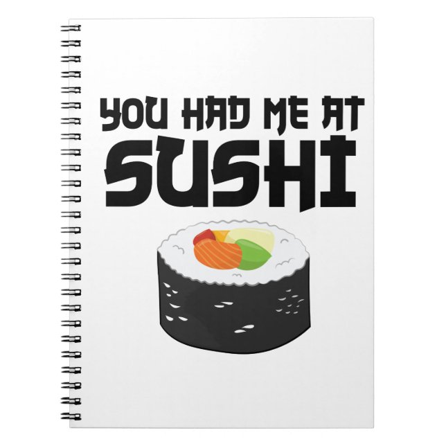 Carnet Vous M'Avez Eu Au Sushi - Nourriture Drôle (Devant)