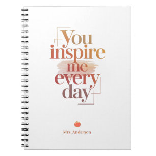 Carnet Vous m'inspirez chaque jour Nom personnalisé