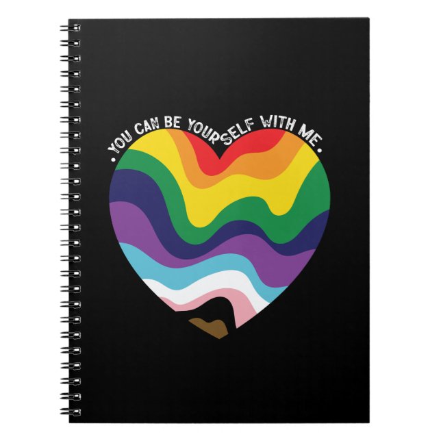 Carnet Vous pouvez être vous-même avec moi LGBT Transgenr (Devant)