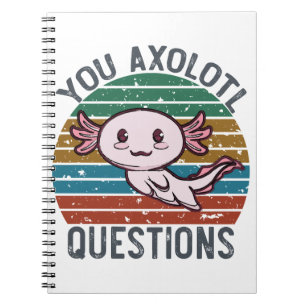 Carnet Vous Questions Axolotl Rétro 90s Vintage Coucher d