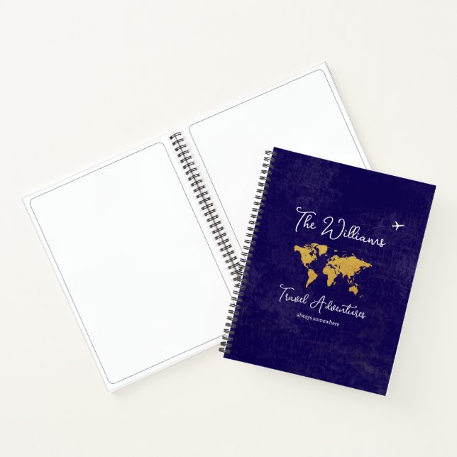 Carnet Voyage Aventures en bleu dénudé (Intérieur)