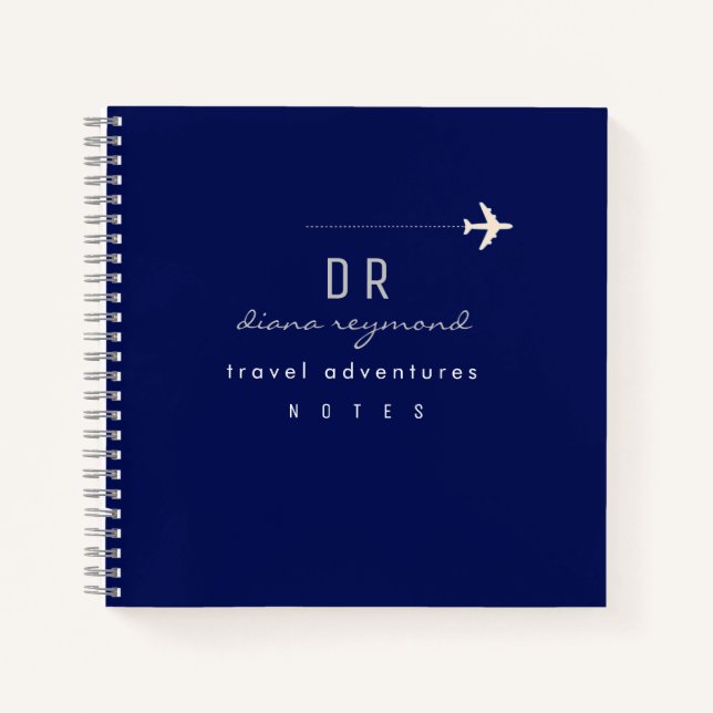 Carnet Voyage Aventures Notes Bleu (Devant)