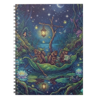 Carnet Voyage dans l'inconnu | Forêt nocturne enchantée