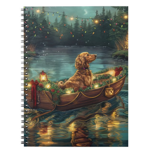 Carnet Voyage de fête de Noël du Lévrier Afghan (Devant)