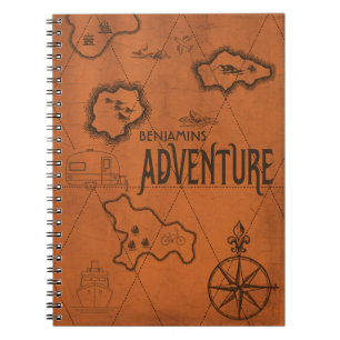 Carnet Voyage de monogramme d'aventure de géographie de