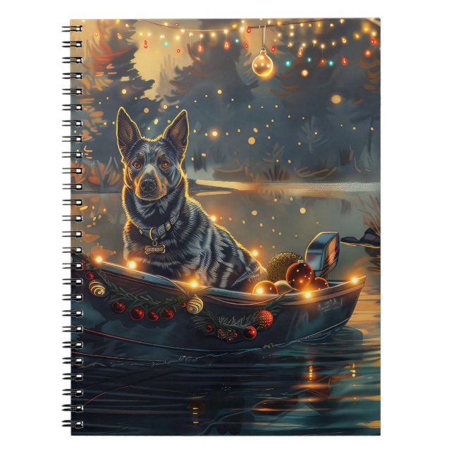 Carnet Voyage de Noël festif de Blue Heeler (Devant)