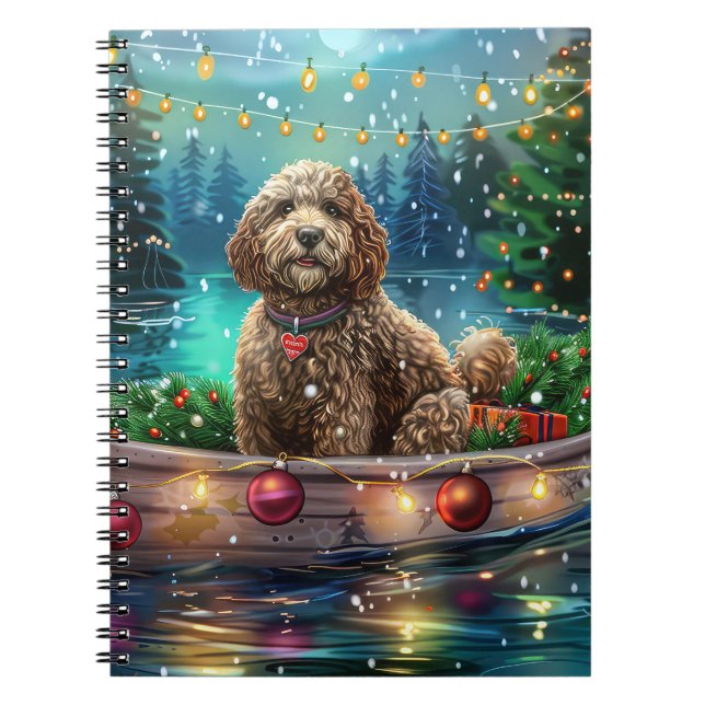 Carnet Voyage de Noël Festif du Cockapoo (Devant)