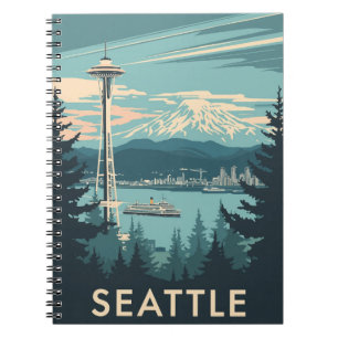 Carnet Voyage de Seattle vintage