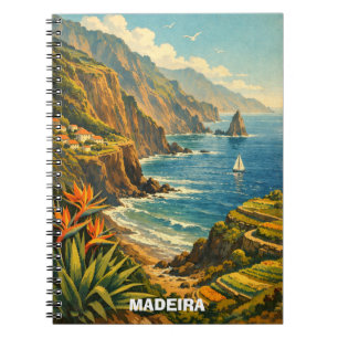 Carnet Voyage Falaises Côtières Madère Portugal Vintage