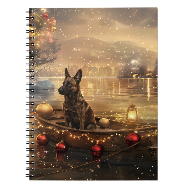 Carnet Voyage festif de Noël du Malinois belge (Devant)