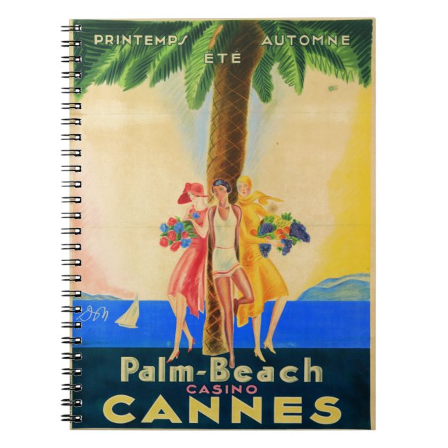 Carnet Voyage français vintage à Cannes (Devant)
