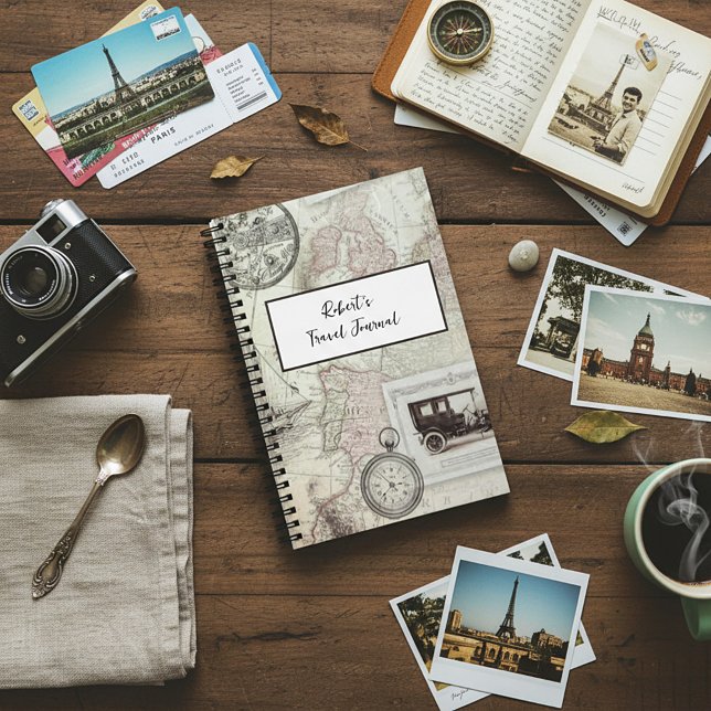 Carnet Voyage personnalisé vintage (Créateur téléchargé)